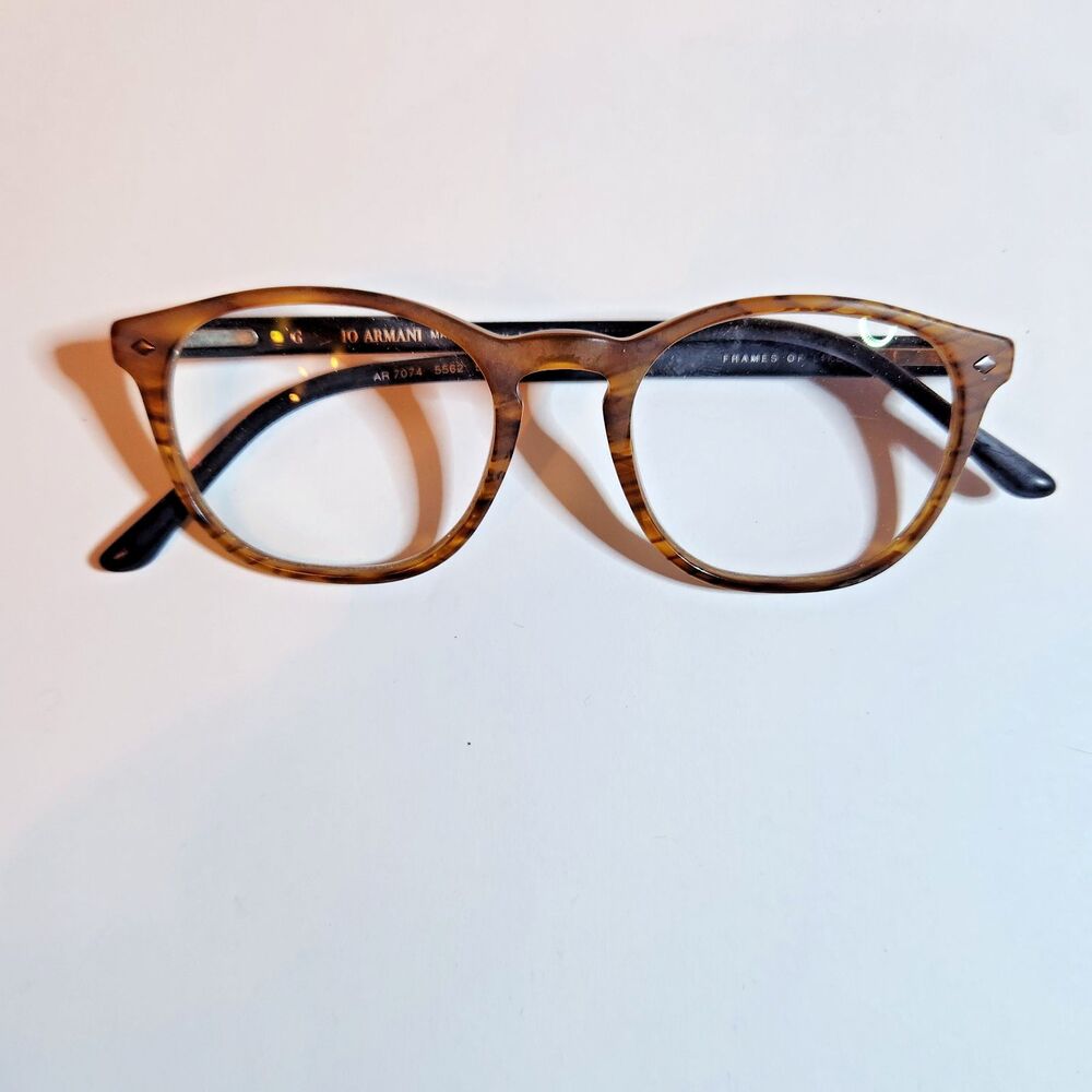 Giorgio Armani AR7074 5562 Eyeglass Frames Havana Brown 50-19-145 Italy w/ Case